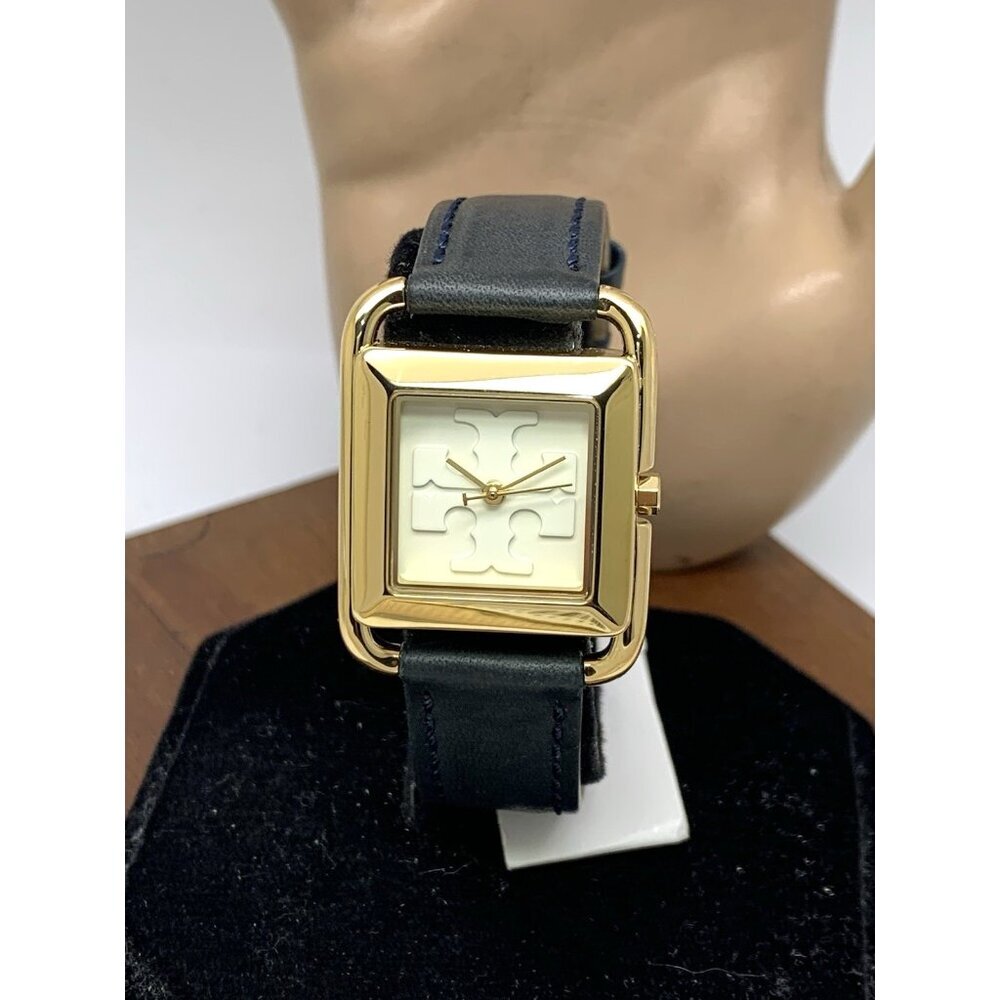 Tory Burch Women's Watch TBW6014 Miller Quartz Cream Dial Gold Leather Strap
